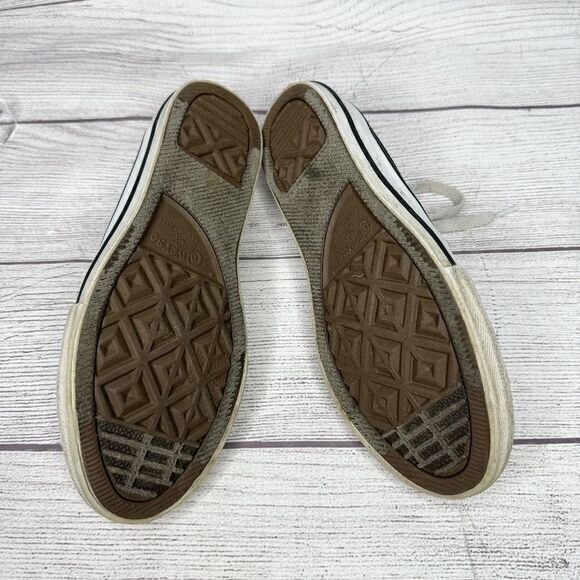 converse all star low top black/white canvas shoes size 2.5 Big Kid - Picture 5 of 6